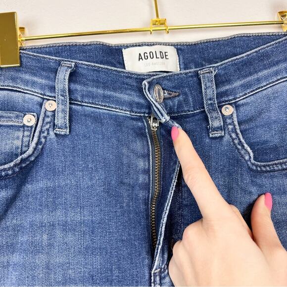 AGOLDE Sophie Cropped Raw Hem Skinny Jeans Size 27 - Picture 8 of 14